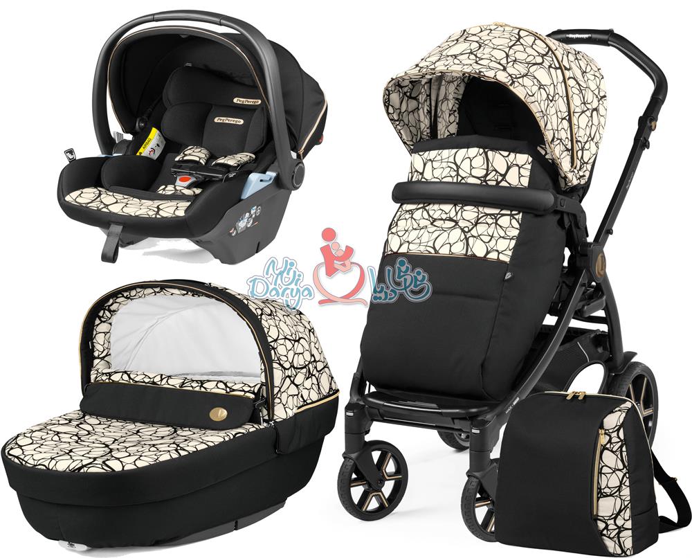 ست 4 تکه کالسکه پگ پرگو مدل Book Lounge Modular Graphic Gold