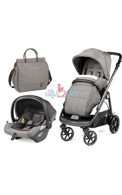 ست 3 تکه کالسکه پگ پرگو مدل Veloce Lounge City Grey