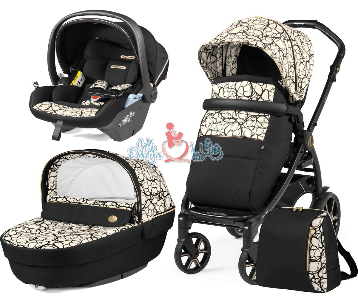 ست 4 تکه کالسکه پگ پرگو مدل Book Lounge Modular Graphic Gold