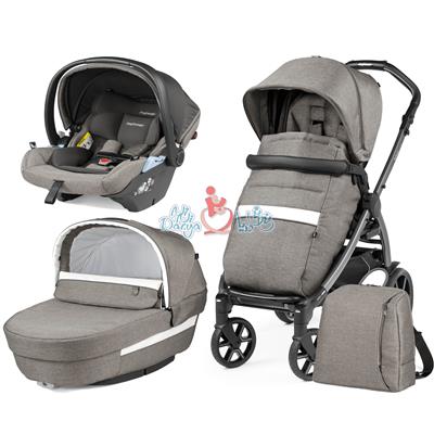 ست 4 تکه کالسکه پگ پرگو مدل Book Lounge Modular City Grey