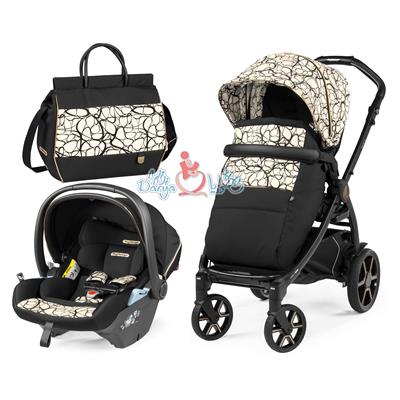 ست 3 تکه کالسکه پگ پرگو مدل Book Lounge Modular Graphic Gold