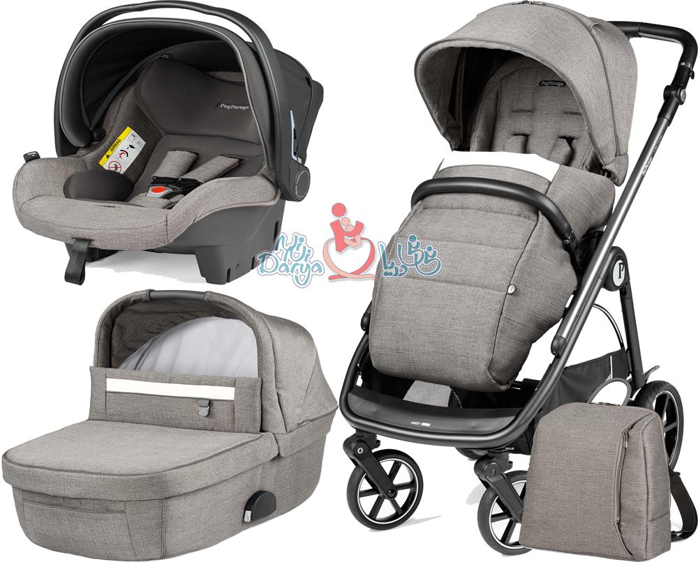 ست 4 تکه کالسکه پگ پرگو مدل Veloce SL City Grey