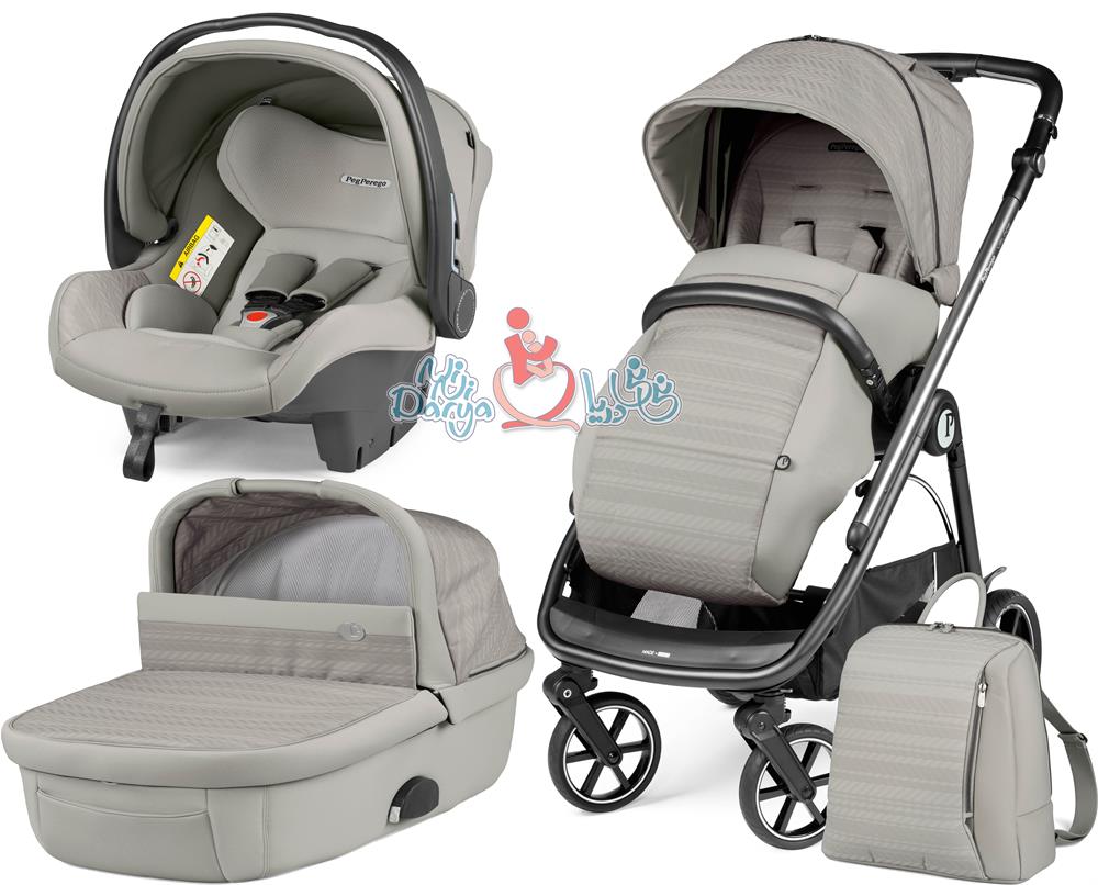 ست 4 تکه کالسکه پگ پرگو مدل Veloce SL Moon Stone